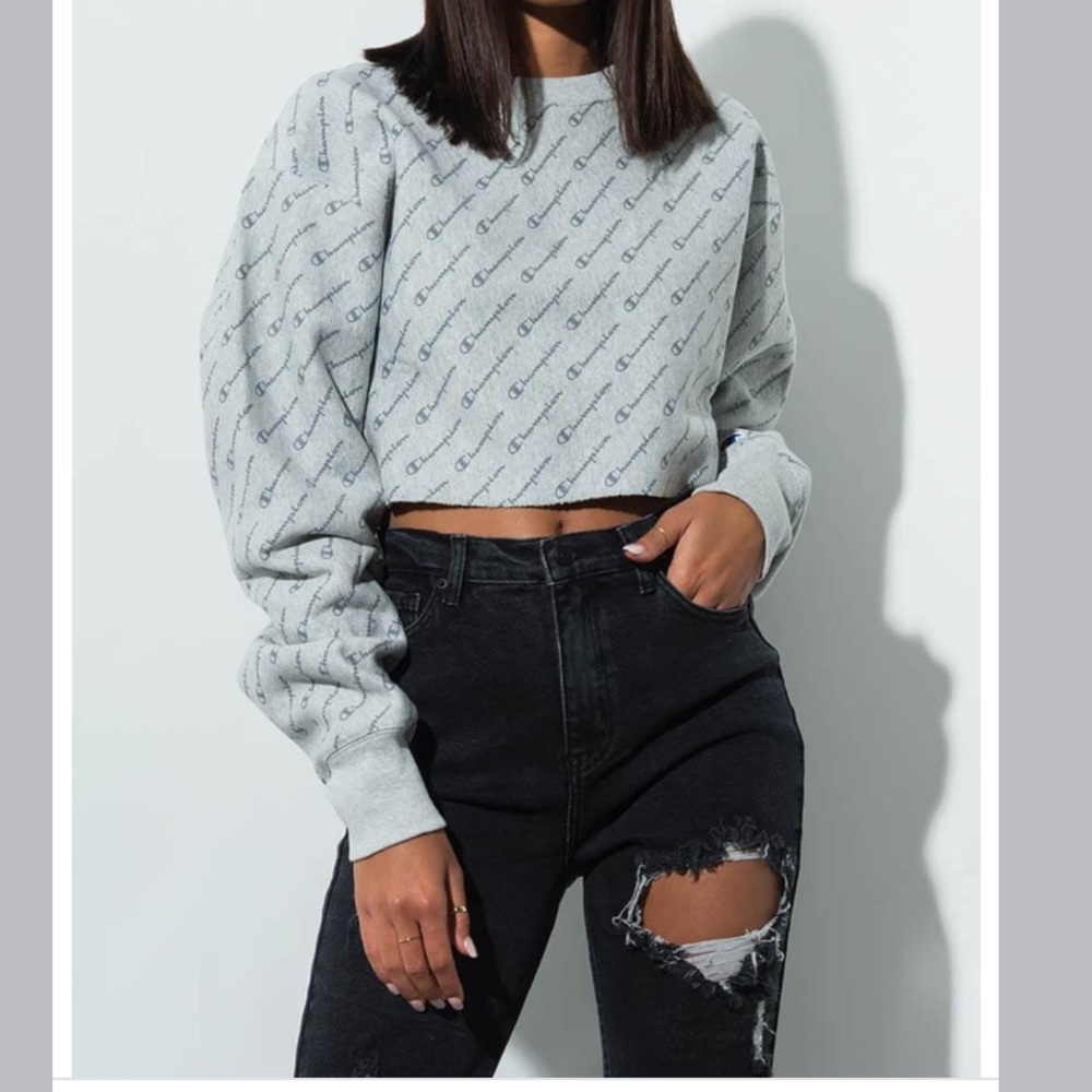 Womens Champion crop top sweatshirt